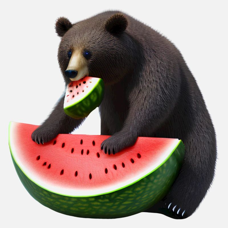 Ours à la pastèque