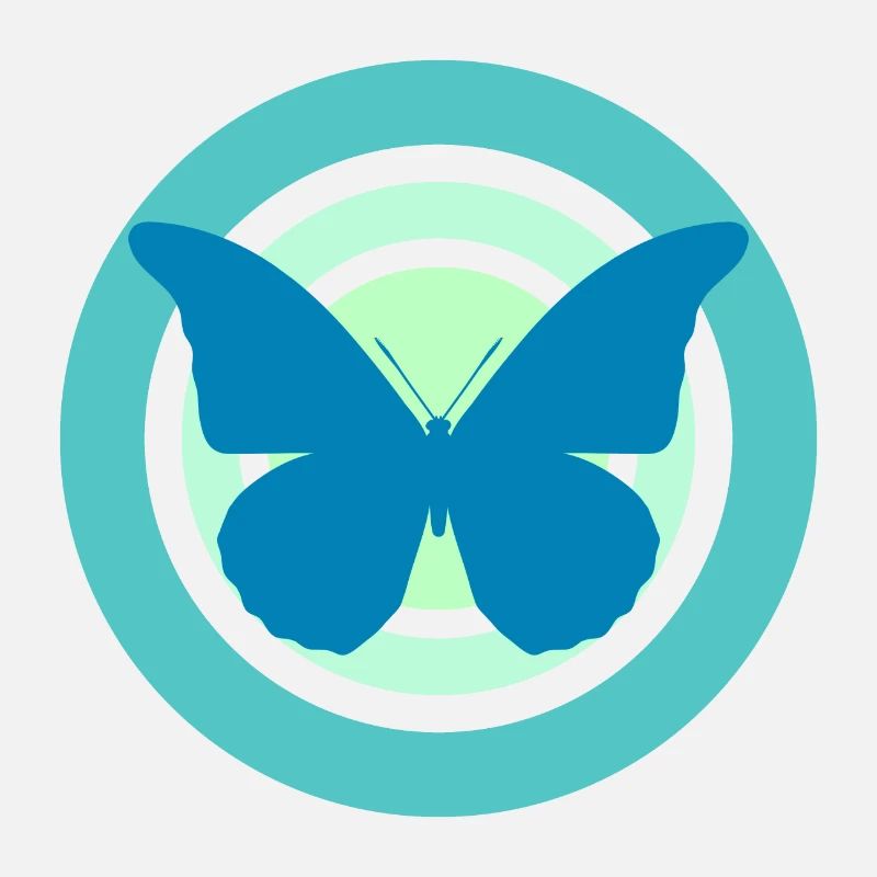 Tons verts papillon