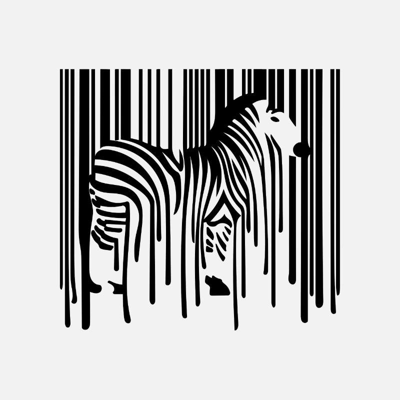 ZEBRA Barcode Drippy Graffiti Street Art