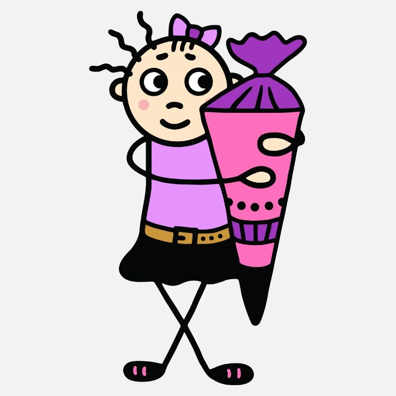 Mädchen mit Schultüte - Einschulung