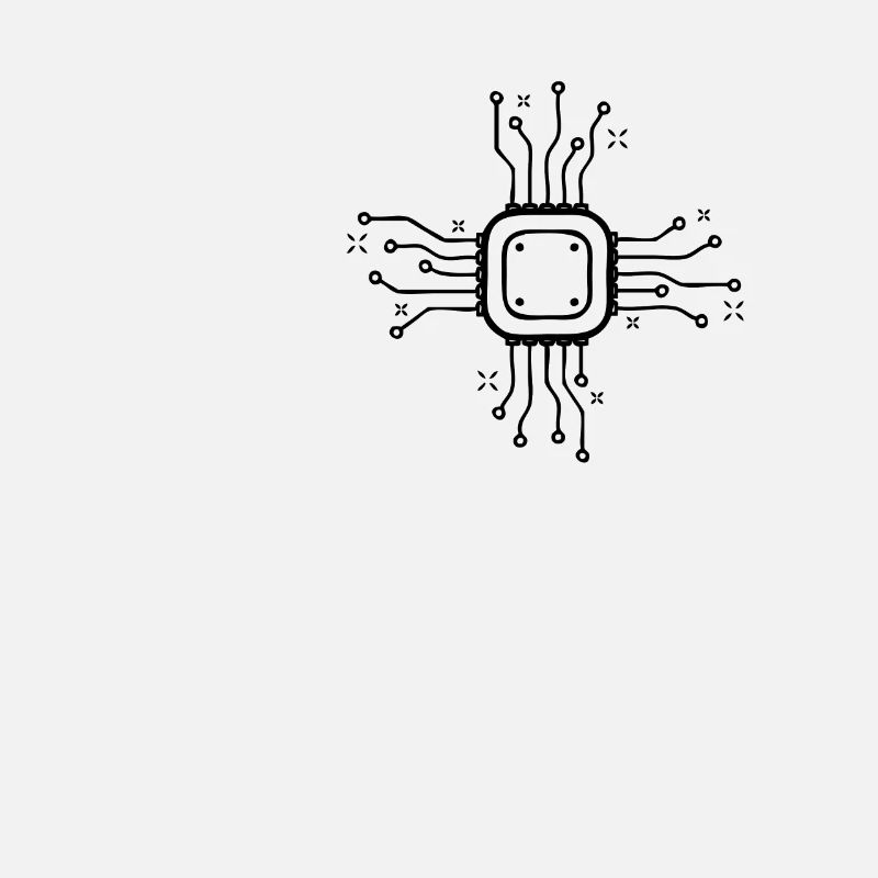 Computer chip, CPU heart - Computer Geek
