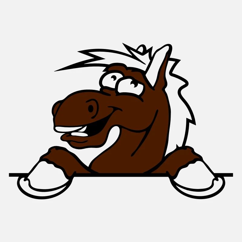 drôle comique mur de cheval de bande dessinée text