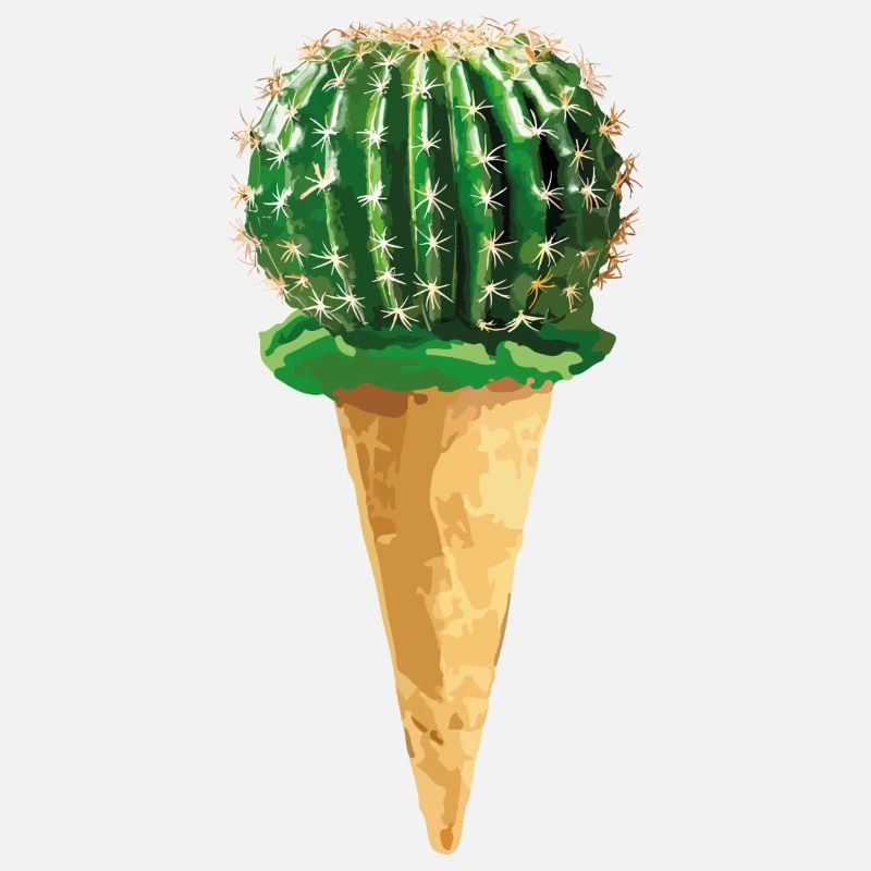 Cactus avec de la crème glacée