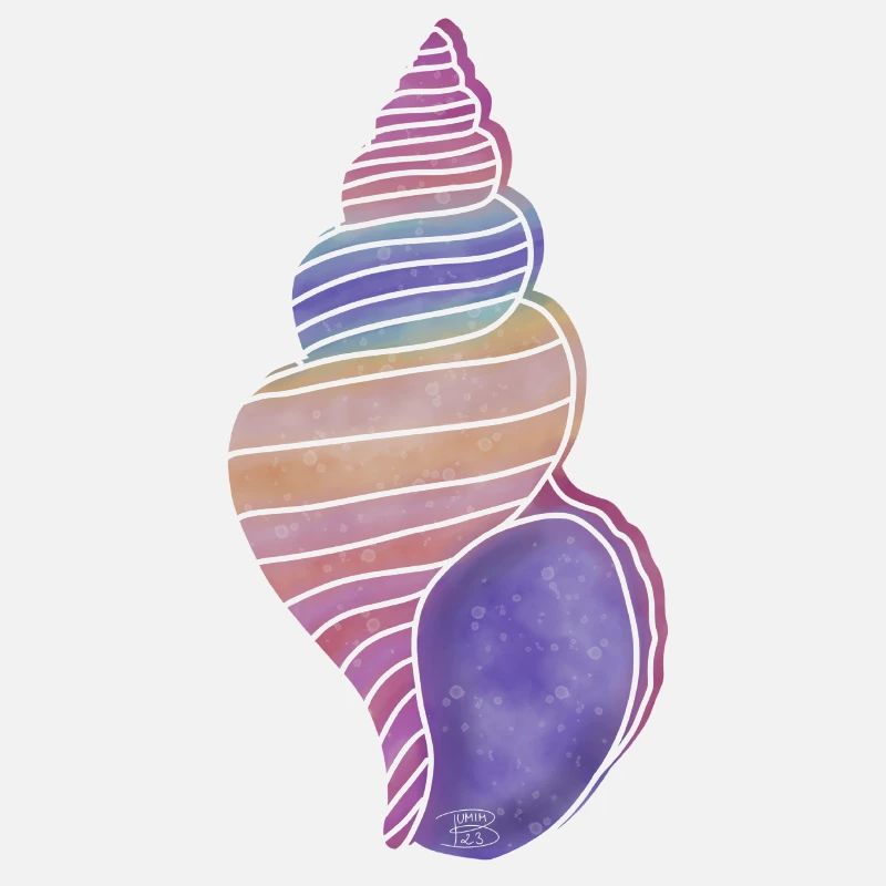 "Snail Shell", Boho Line Art Design, "Shells"