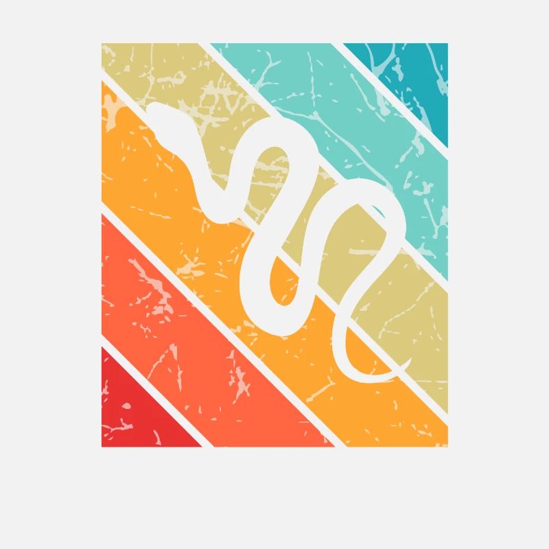 Snake Retro Reptile Python Idée cadeau