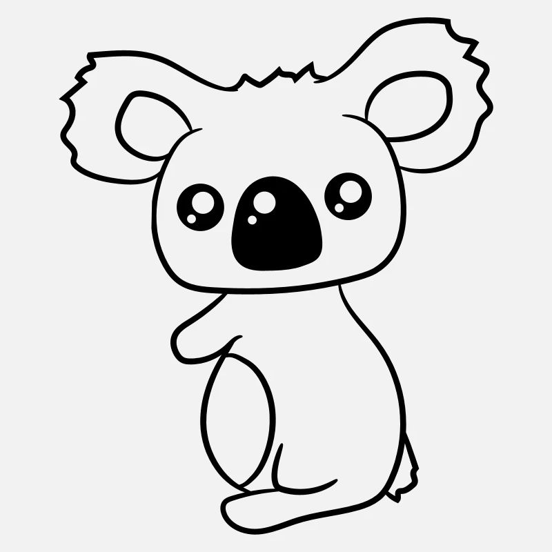 doux petit koala mignon détient sur