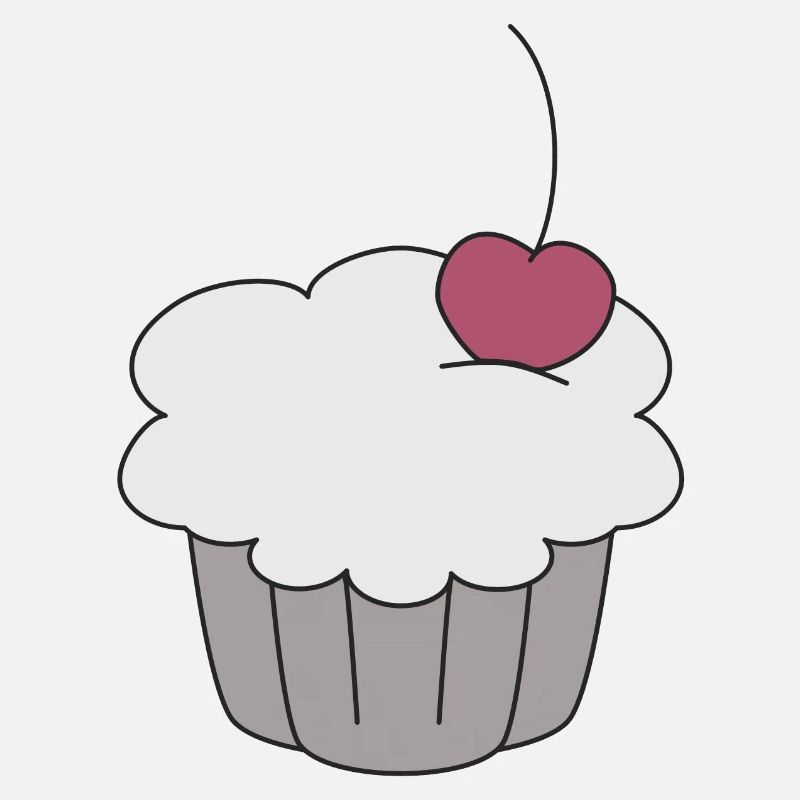Muffin mit Kirsche