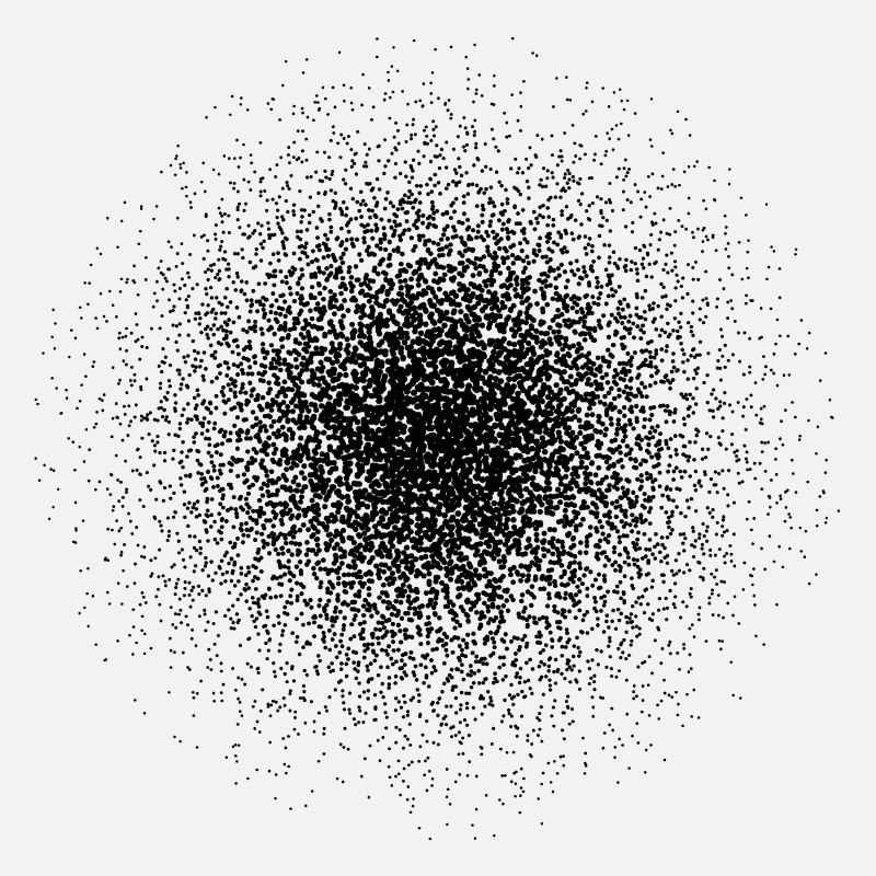 Black point cloud
