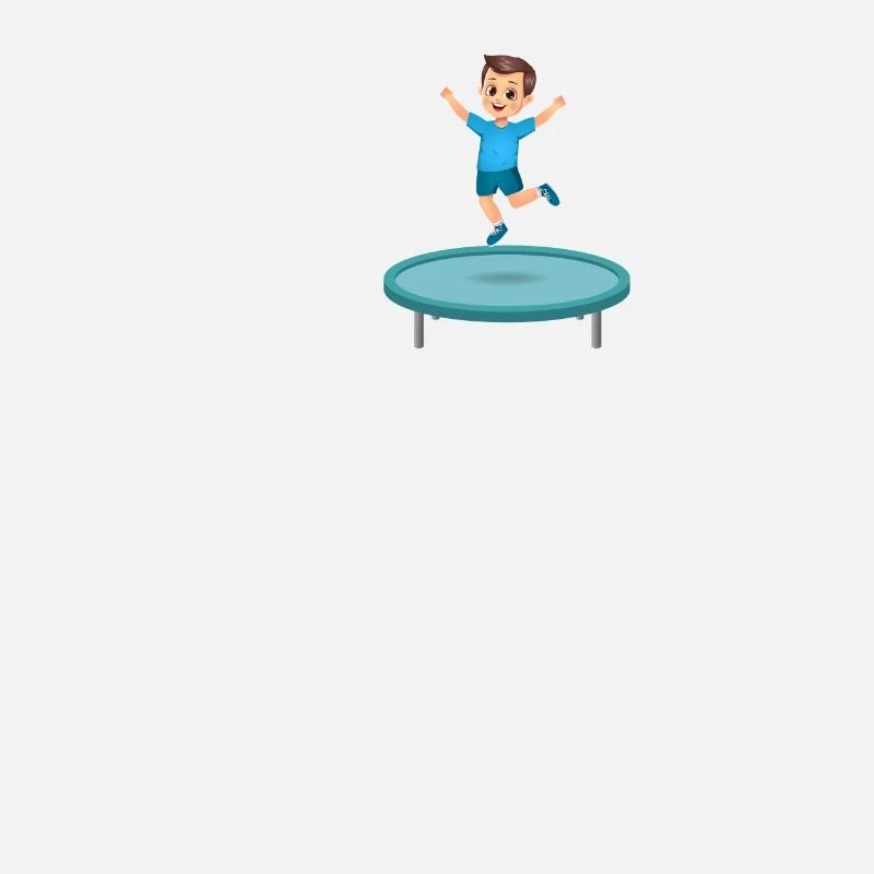 Trampolin Junge Springen
