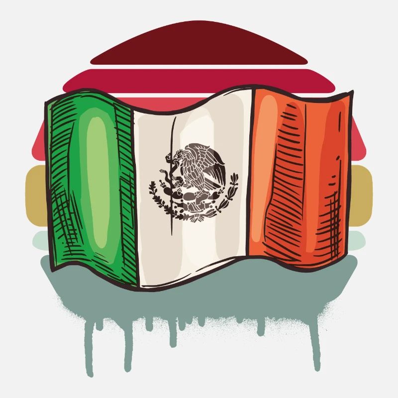 Drapeau rétro du Mexique