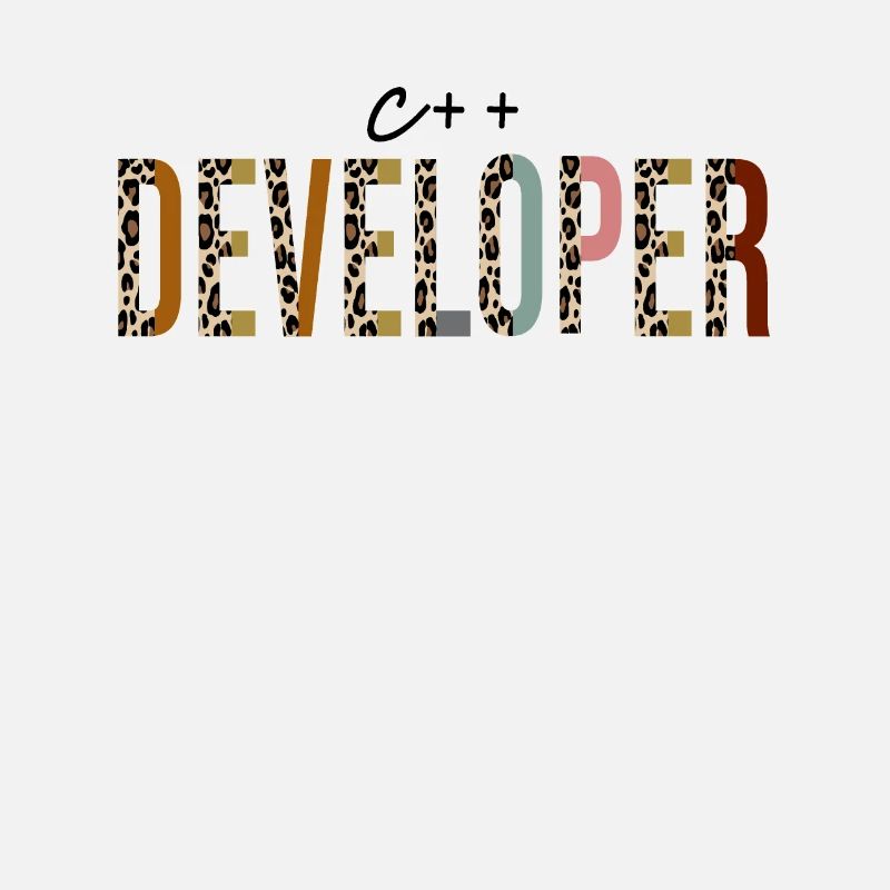 C++ developer Leopard Print Funny