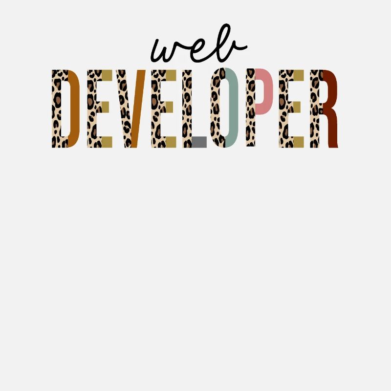web developer Leopard Print Funny