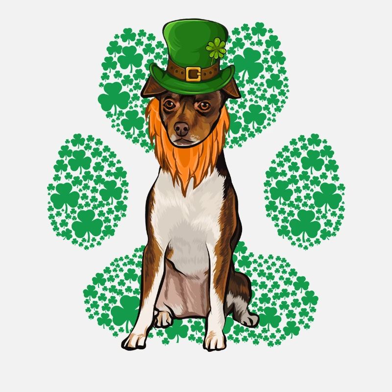 Leprechaun Jouet Fox Terrier St Patricks Day Shamroc