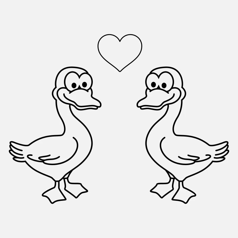 Goose Comic Couple Love