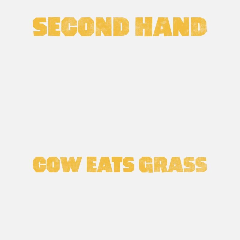 Second Hand Vegetarian Cow Eats Grass
