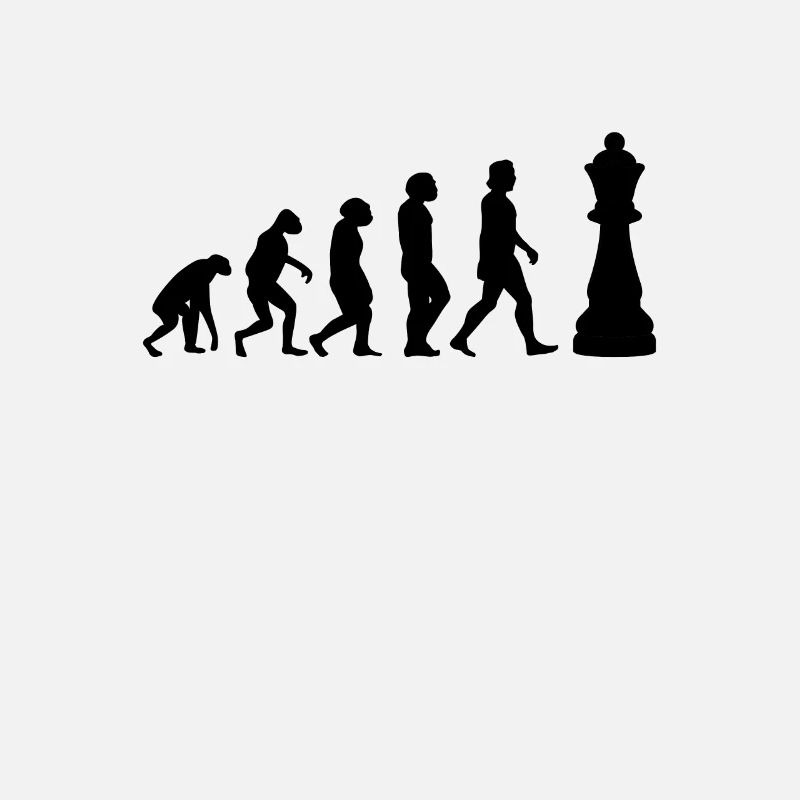 SCHACH SCHACHSPIELER SCHACHBRETT Chess Evolution