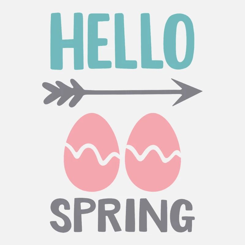 Hello Spring Spring Design with Easter Eggs
