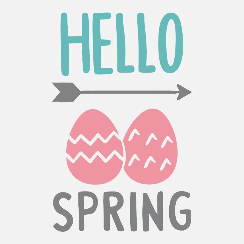 Hello Spring Spring Design with Easter Eggs