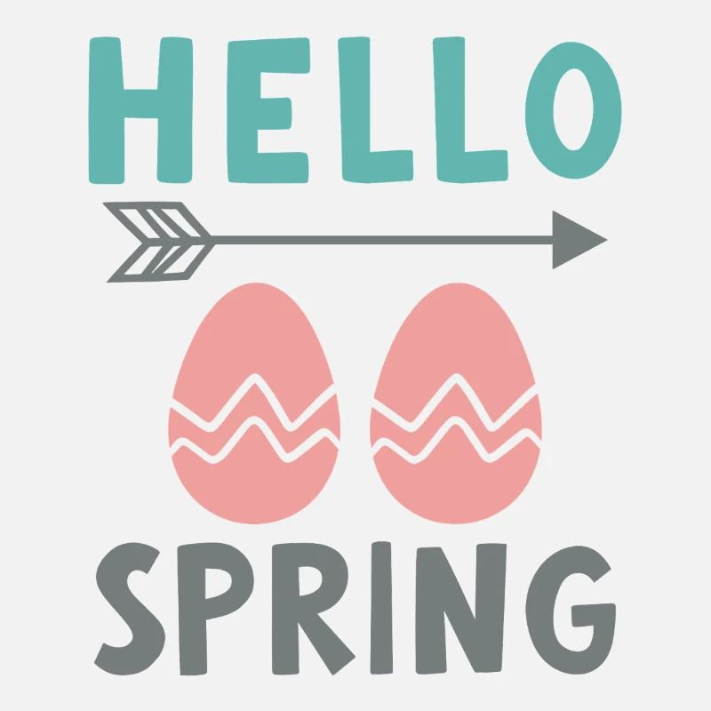 Hello Spring Spring Design with Easter Eggs
