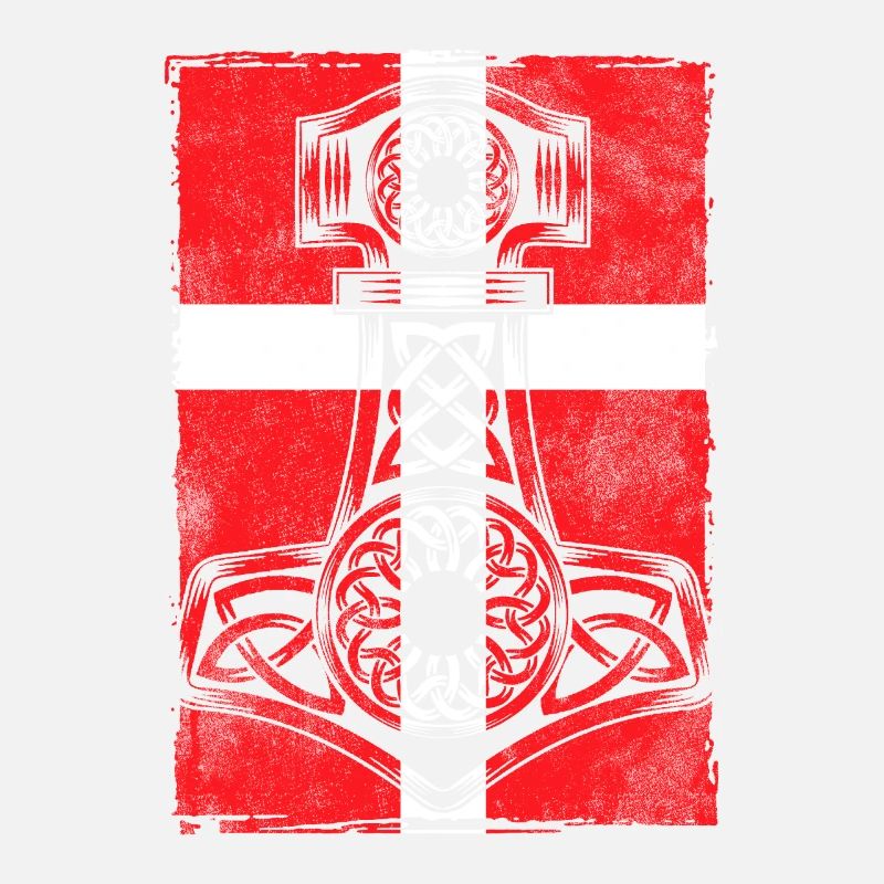 Drapeau du Danemark avec Mjölnir