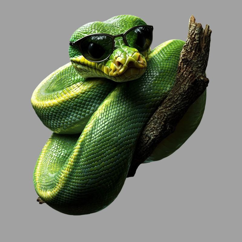 Green Tree Python Snakes Lover Terrarium