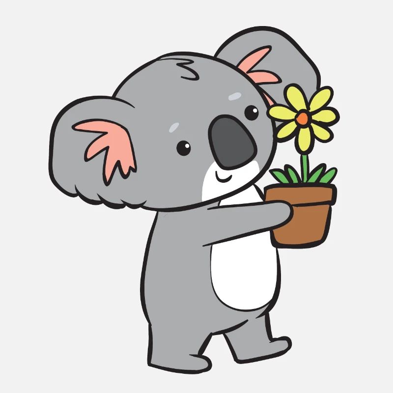 Koala - mit Blume