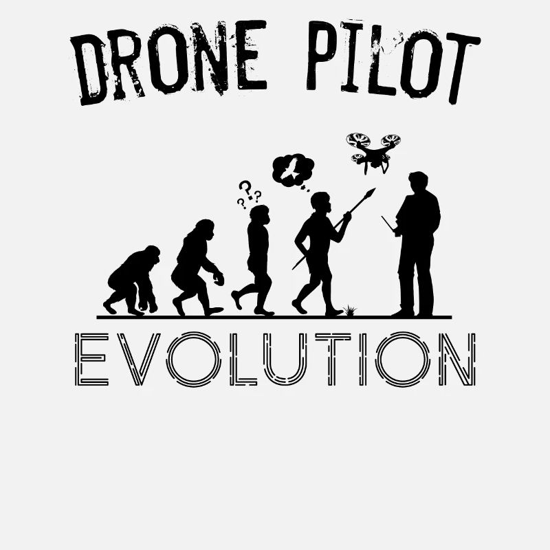 Drone Pilot Evolution Silhouette Drones Gift