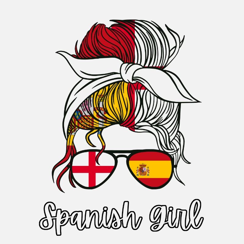 España Halb Englisch Halb Spanisch Mädchen Spanien chica