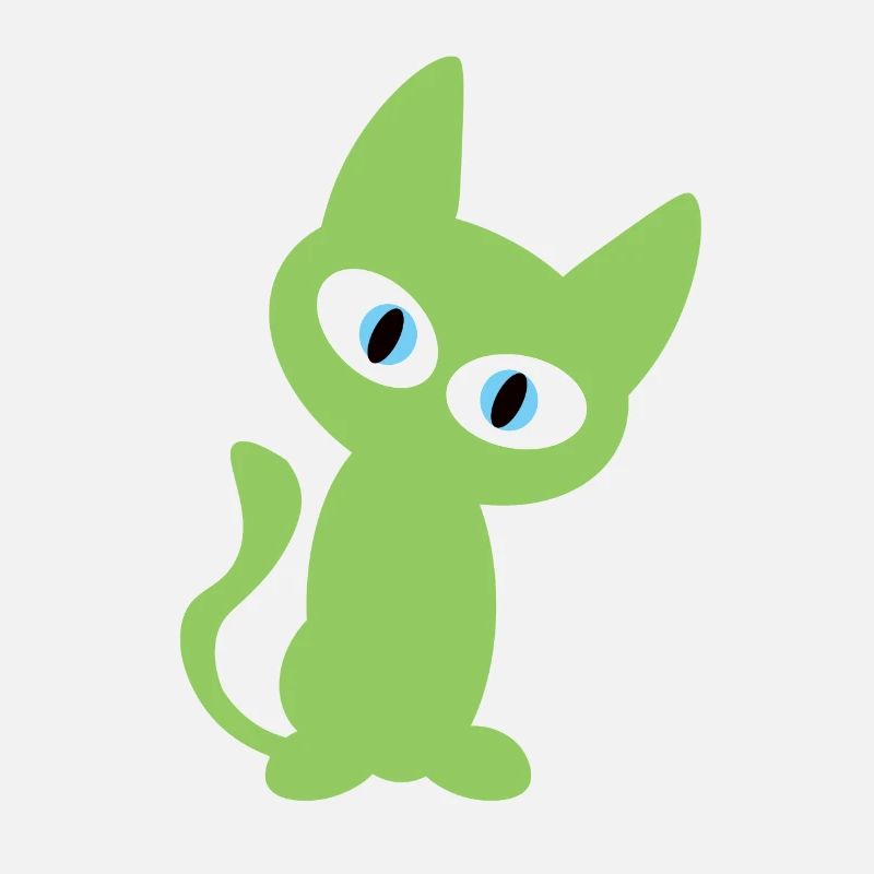 Conception de chat vert