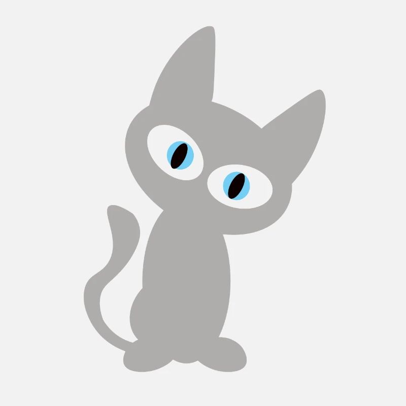 Graue Katze oder Kater als cooles Katzen Design