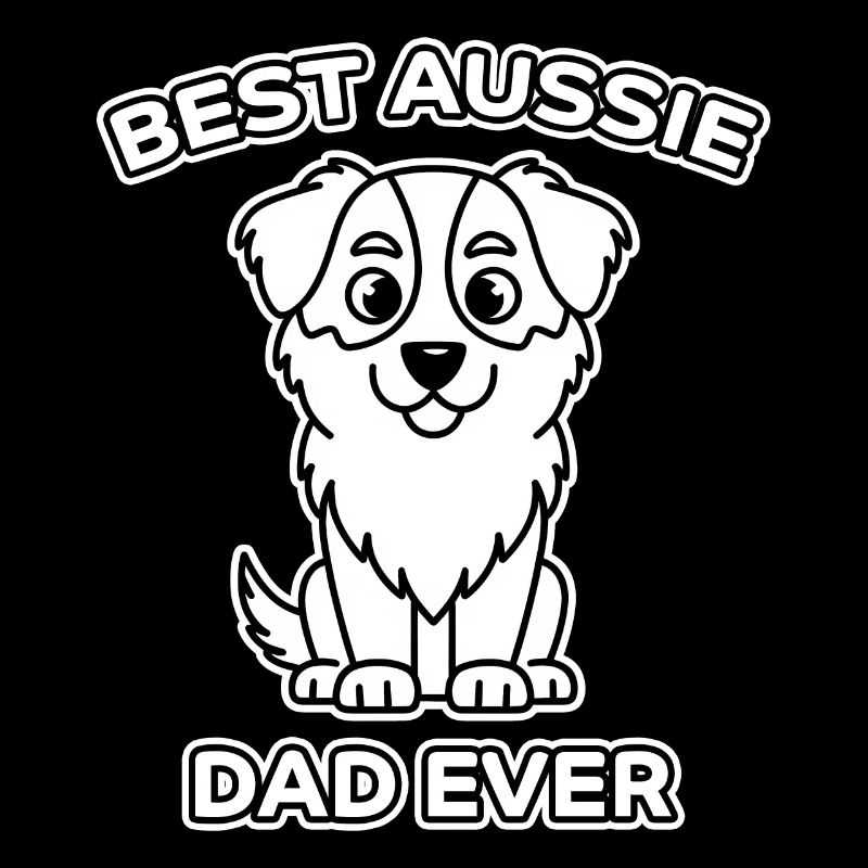 Australian Shepherd Dad Funny Aussie Gift