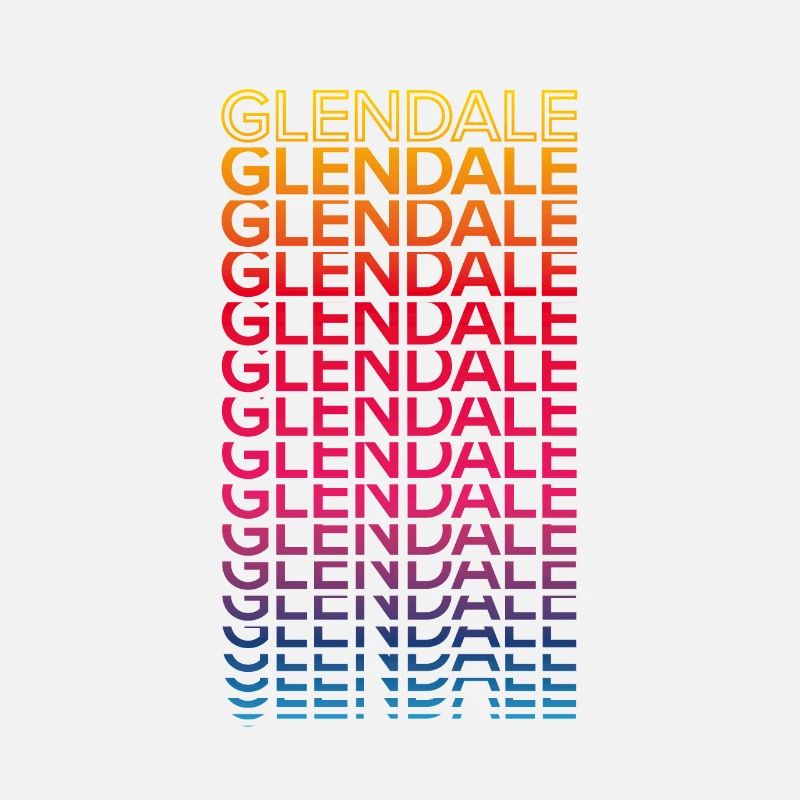 Retro Nostalgic USA City - Rainbow Glendale