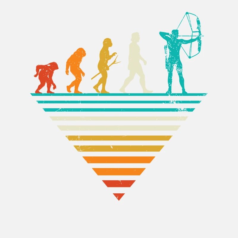 Human Evolution - Tir à l’arc vintage