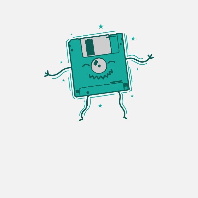Floppy Disk Dances Retro Storage Module Disk