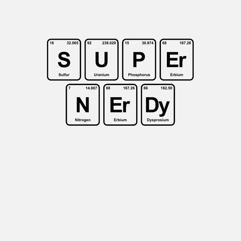 Periodic table elements super nerdy