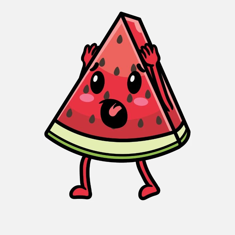 Émoticône de pastèque Melon Fruit Kawaii