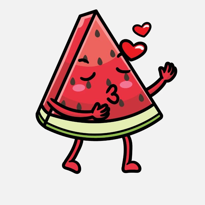 Émoticône de pastèque Melon Fruit Kawaii