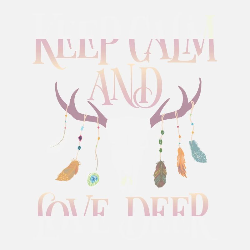 Hirschgeweih, Hirsche, Keep-Calm Spruch