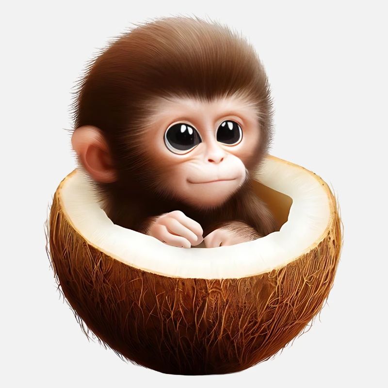 Singe dans une noix de