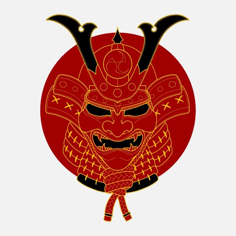 Roter Samurai Krieger