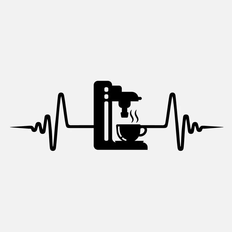 Symbole d’impulsion de machine à café