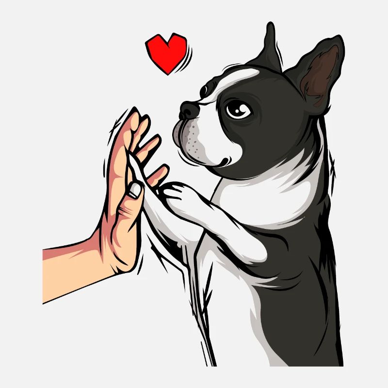Boston Terrier chiens Chère maîtresse