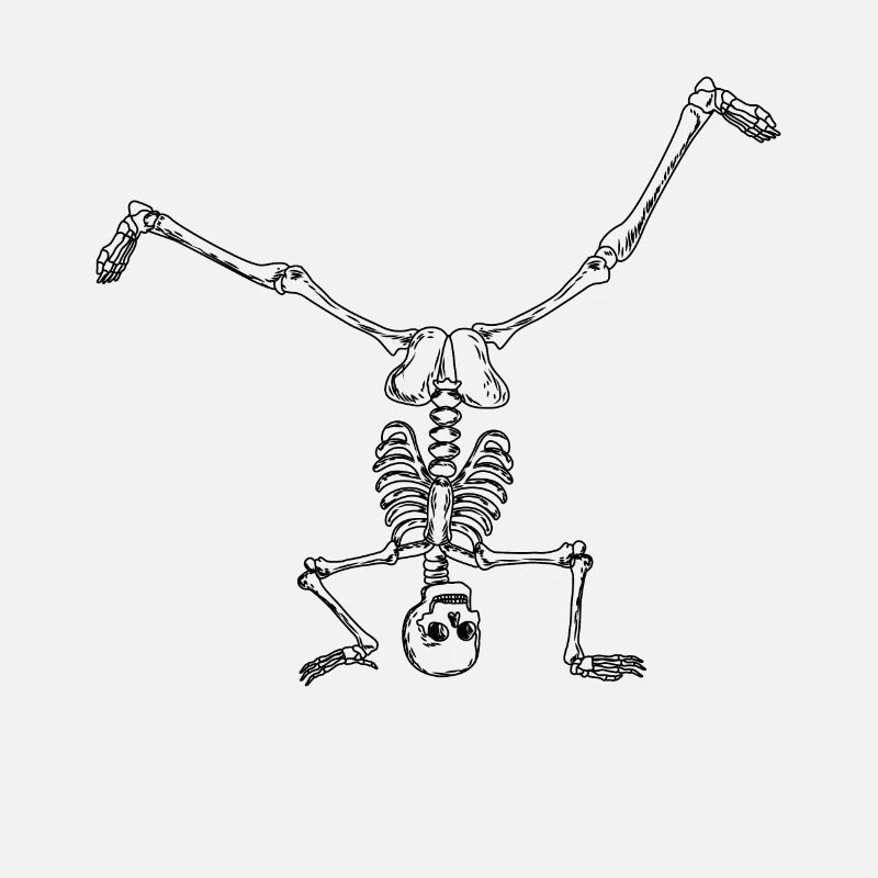 Breakdance breakdancer breakdancing skeleton