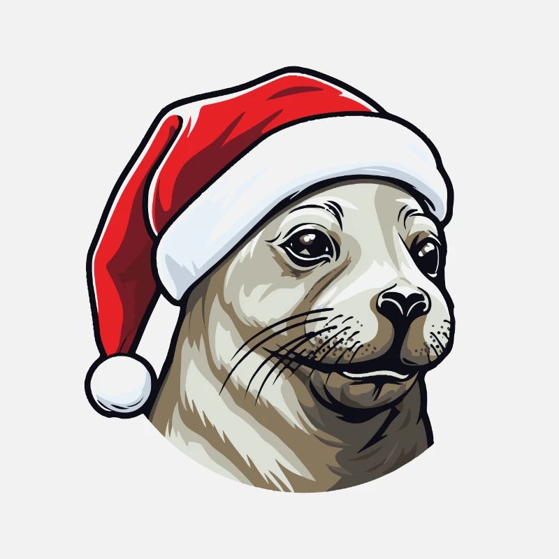 Tête d’animal de Noël de phoque de phoque