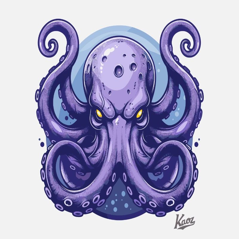 Massive Angry Blue Octopus Octopus Octopus
