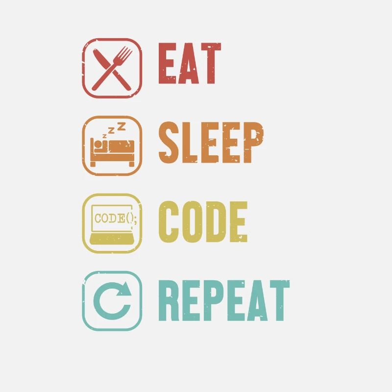 Eat Sleep Code Repeat Software Engineer Coder
