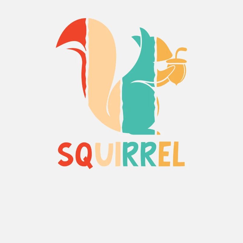 Retro Grey Squirrel Fox Squirrel