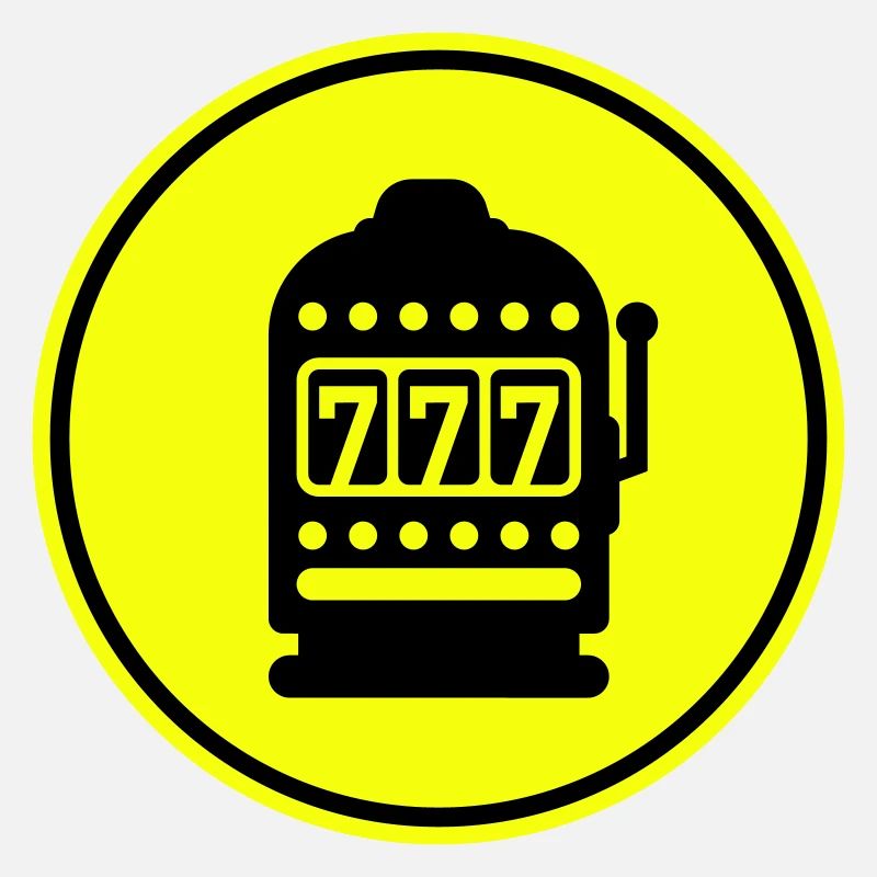 One-armed bandit silhouette icon