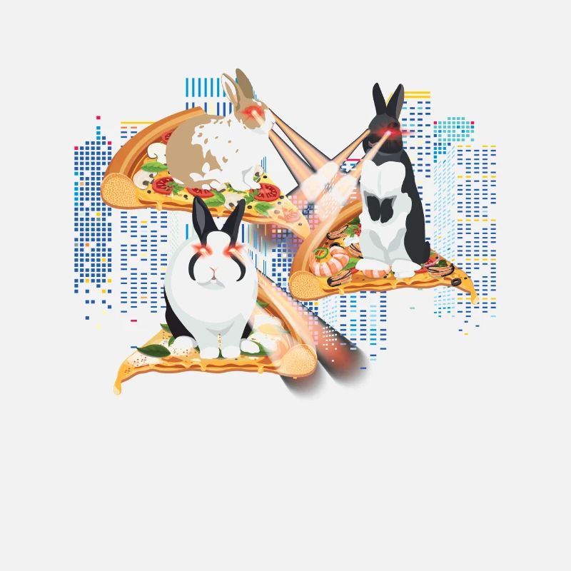 Laser Rabbits Pizza Easter Space