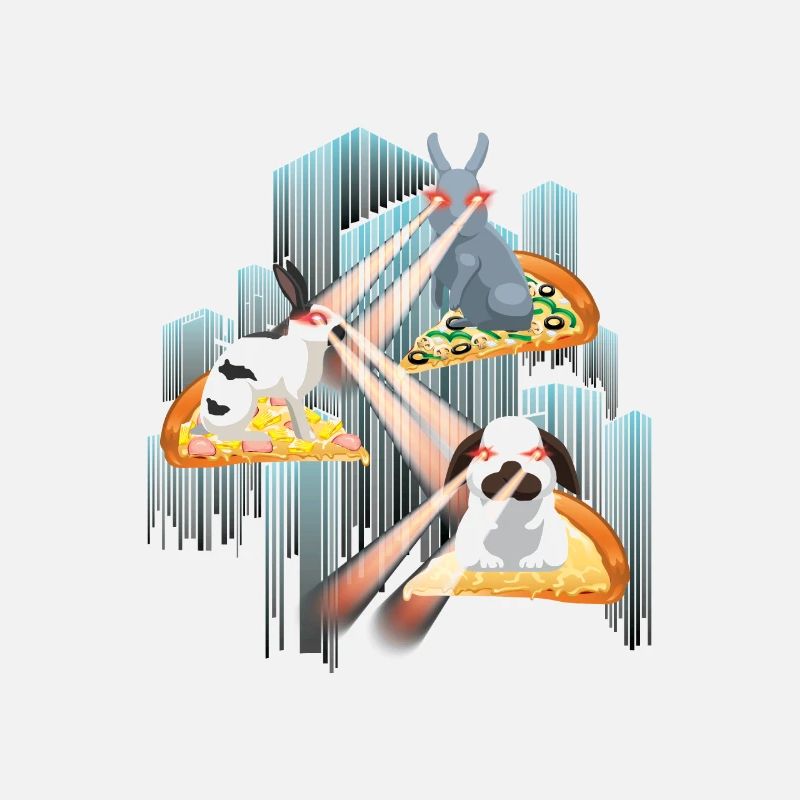 Laser Rabbits Pizza Easter Space